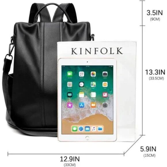 Women Backpack Purse Waterproof Nylon Anti-theft Rucksack Lightweight Shoulder - Picture 6 of 9